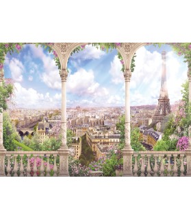 Fotografie tapet Arta Parisului panorama 3D