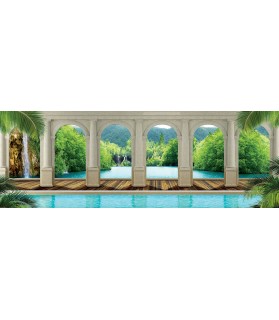 Fotografie tapet Panorama cascada superba 3D Vlies