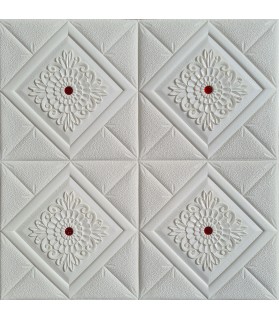 Tapet 3D Autocolant alb-rosu Decor
